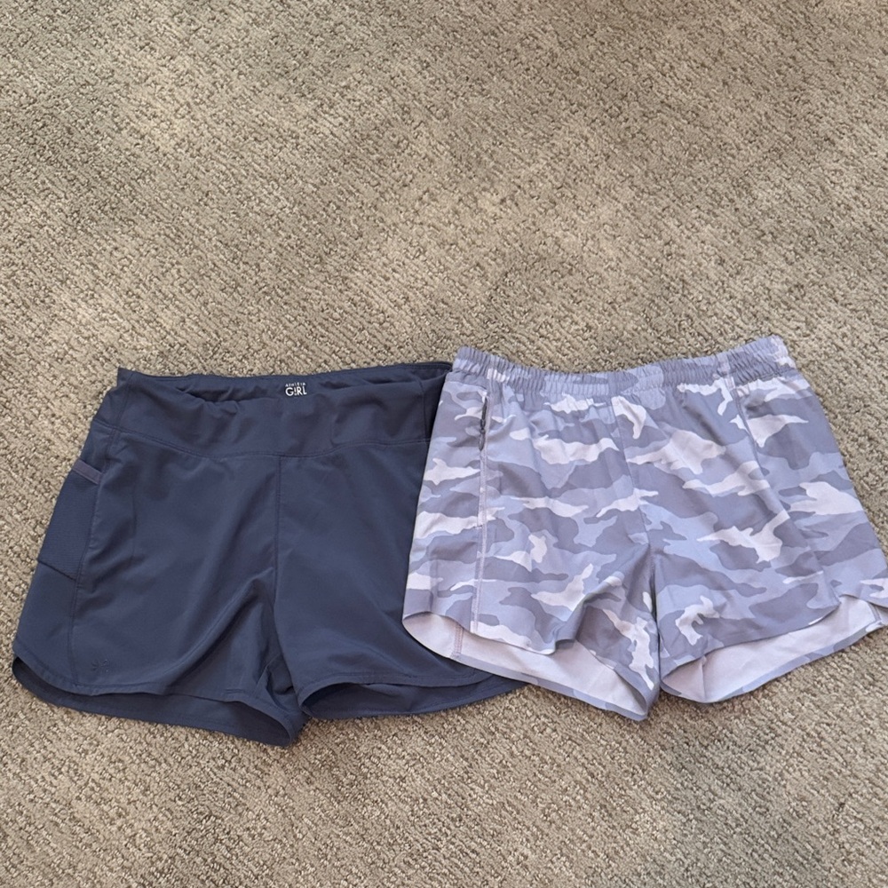 Gray and Camo Athletic Shorts Set